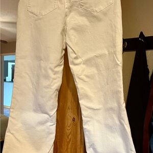 Democracy High-Rise White Cropped Pants